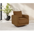 Coaster Iris Contemporary Fabric Upholstered Swivel Accent Chair in Rust