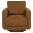 Coaster Iris Contemporary Fabric Upholstered Swivel Accent Chair in Rust