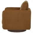 Coaster Iris Contemporary Fabric Upholstered Swivel Accent Chair in Rust