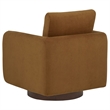 Coaster Iris Contemporary Fabric Upholstered Swivel Accent Chair in Rust