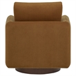 Coaster Iris Contemporary Fabric Upholstered Swivel Accent Chair in Rust
