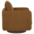 Coaster Iris Contemporary Fabric Upholstered Swivel Accent Chair in Rust