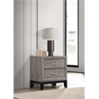 Coaster Valen 2-Drawer Wood Nightstand Bedside Table in Light Taupe