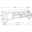 Coaster Rowe 2-Door Wood TV Stand Media Console for TVs up to 70