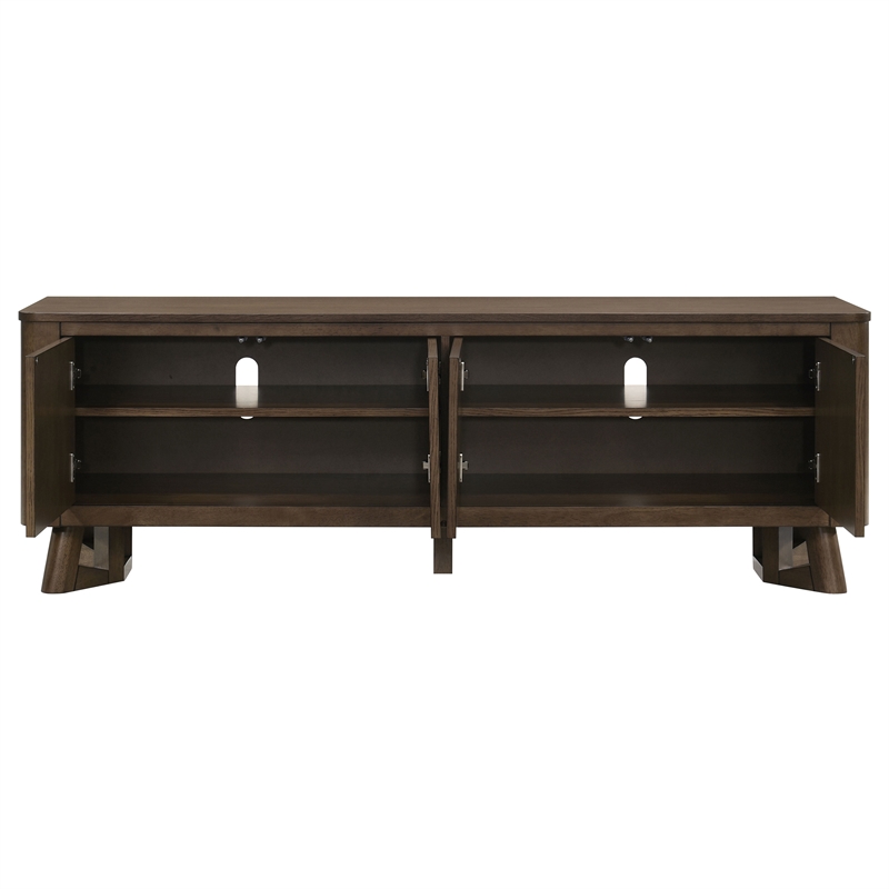 Coaster Trotter 4-Door Wood TV Stand Media Console for TVs up to 75