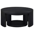 Coaster Sweeney 2-Piece Round Wood Occasional Nesting Table Set in Black