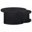 Coaster Sweeney 2-Piece Round Wood Occasional Nesting Table Set in Black