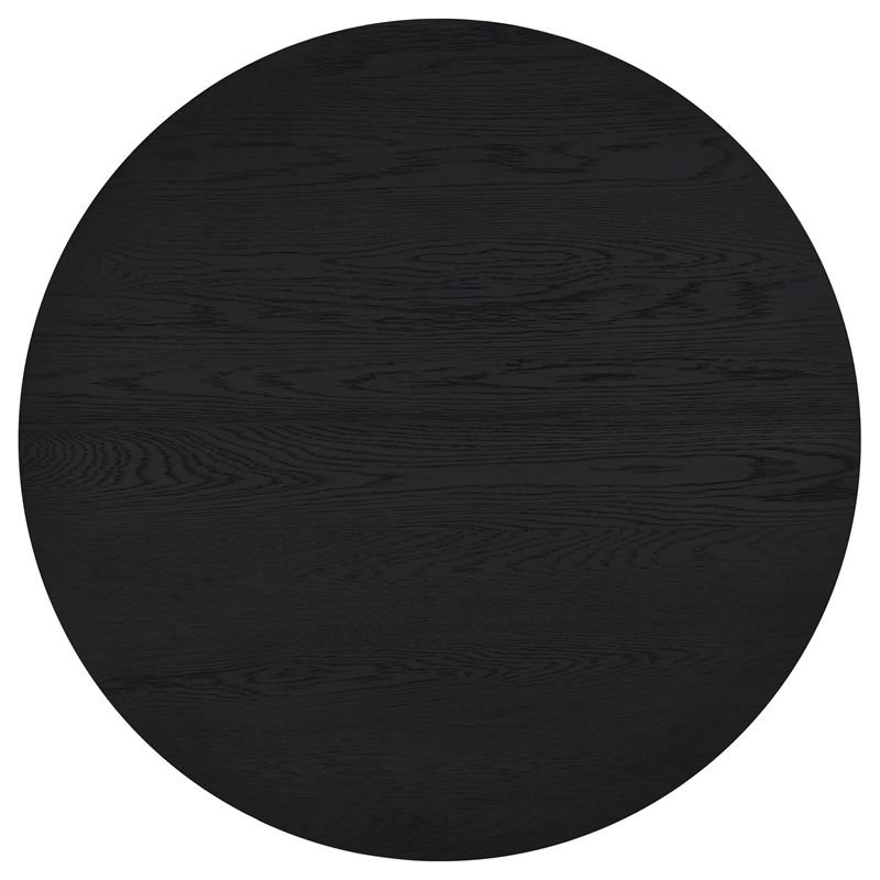 Coaster Sweeney 2-Piece Round Wood Occasional Nesting Table Set in Black