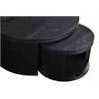Coaster Sweeney 2-Piece Round Wood Occasional Nesting Table Set in Black