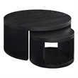 Coaster Sweeney 2-Piece Round Wood Occasional Nesting Table Set in Black