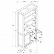 Coaster Vermes 2-Door Transitional Wood Office Cabinet Bookcase in Light Ash