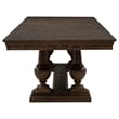 Coaster Ridgewell 7-Piece Rectangular Wood Trestle Dining Set in Dark Oak