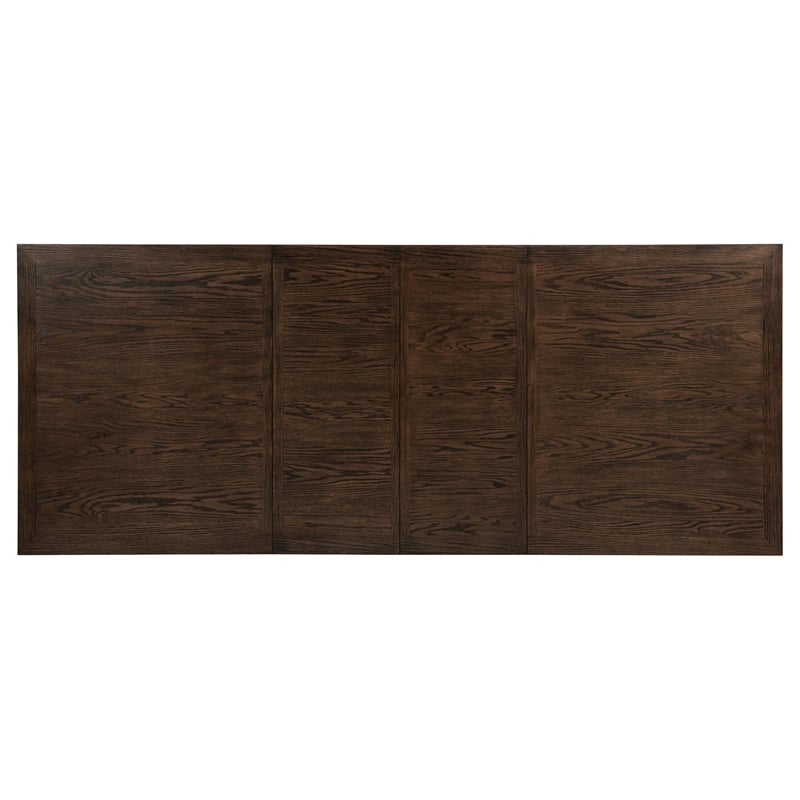 Coaster Ridgewell 7-Piece Rectangular Wood Trestle Dining Set in Dark Oak