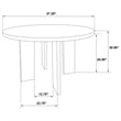 Coaster Strouse 5-Piece Round Wood Dining Set in Cream/Walnut