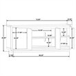 Coaster Leandro Wood TV Stand Media Console for TVs up to 77