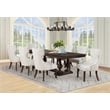 Coaster Ridgewell 9-Piece Rectangular Wood Trestle Dining Set in Dark Oak