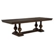 Coaster Ridgewell 9-Piece Rectangular Wood Trestle Dining Set in Dark Oak