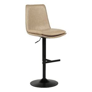 Coaster Eldridge 25&quot Faux Leather Upholstered Adjustable Bar Stool in Tan