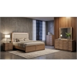 Coaster Leanne 5-Piece Wood Eastern King LED Bedroom Set in Light Oak/Off White