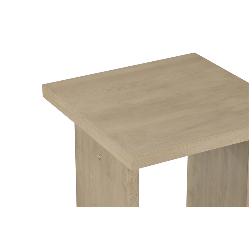 Coaster Decker Square Wood Occasional Side End Table in Natural Oak