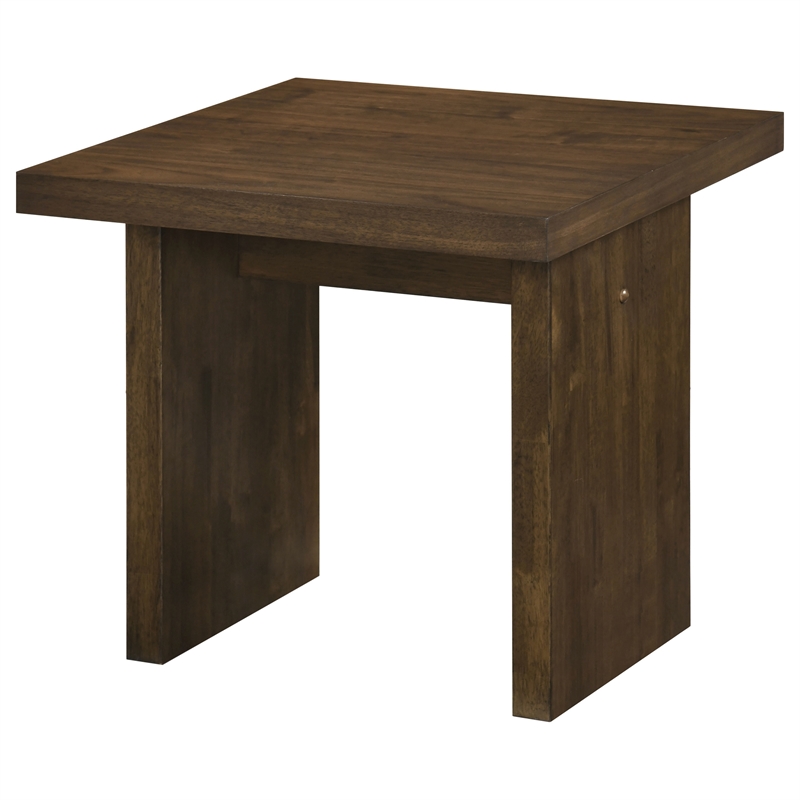 Coaster Decker Square Wood Occasional Side End Table in Walnut