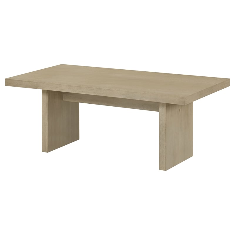 Coaster Decker 47-Inch Rectangular Wood Cocktail Coffee Table in Natural Oak