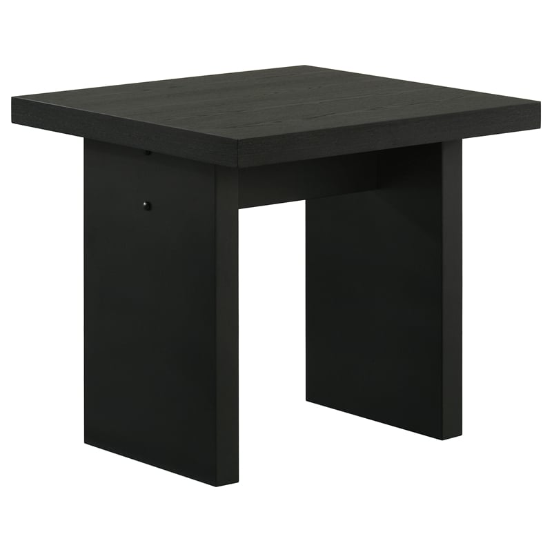 Coaster Decker 3-Piece Transitional Wood Coffee and End Table Set in Black