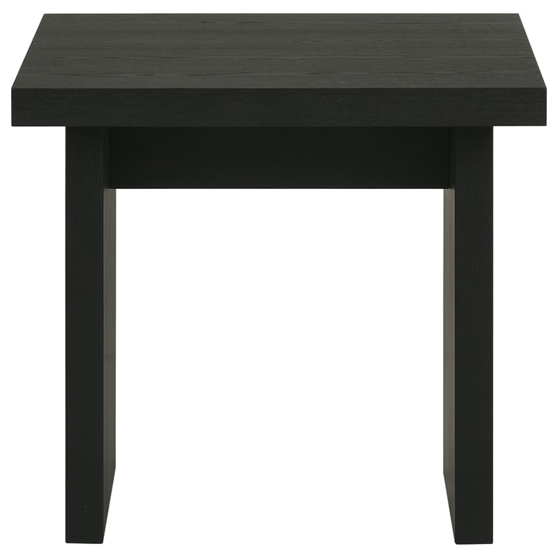 Coaster Decker 3-Piece Transitional Wood Coffee and End Table Set in Black