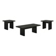 Coaster Decker 3-Piece Transitional Wood Coffee and End Table Set in Black