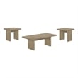 Coaster Decker 3-Piece Transitional Wood Coffee and End Table Set in Natural Oak