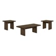 Coaster Decker 3-Piece Transitional Wood Coffee and End Table Set in Walnut