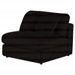 Coaster Blaine Fabric Upholstered Soft Cushion Armless Chair in Chocolate