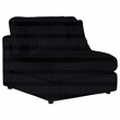 Coaster Blaine Fabric Upholstered Soft Cushion Armless Chair in Black