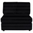Coaster Blaine Fabric Upholstered Soft Cushion Armless Chair in Black