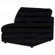 Coaster Blaine Fabric Upholstered Soft Cushion Armless Chair in Black