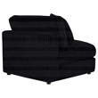 Coaster Blaine Fabric Upholstered Soft Cushion Armless Chair in Black