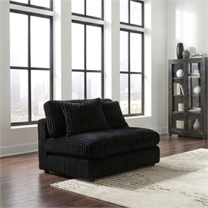 Coaster Blaine Fabric Upholstered Soft Cushion Armless Chair in Black