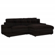 Coaster Blaine Fabric Upholstered Reversible Chaise Sectional Sofa in Chocolate