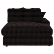Coaster Blaine Fabric Upholstered Reversible Chaise Sectional Sofa in Chocolate