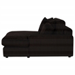 Coaster Blaine Fabric Upholstered Reversible Chaise Sectional Sofa in Chocolate