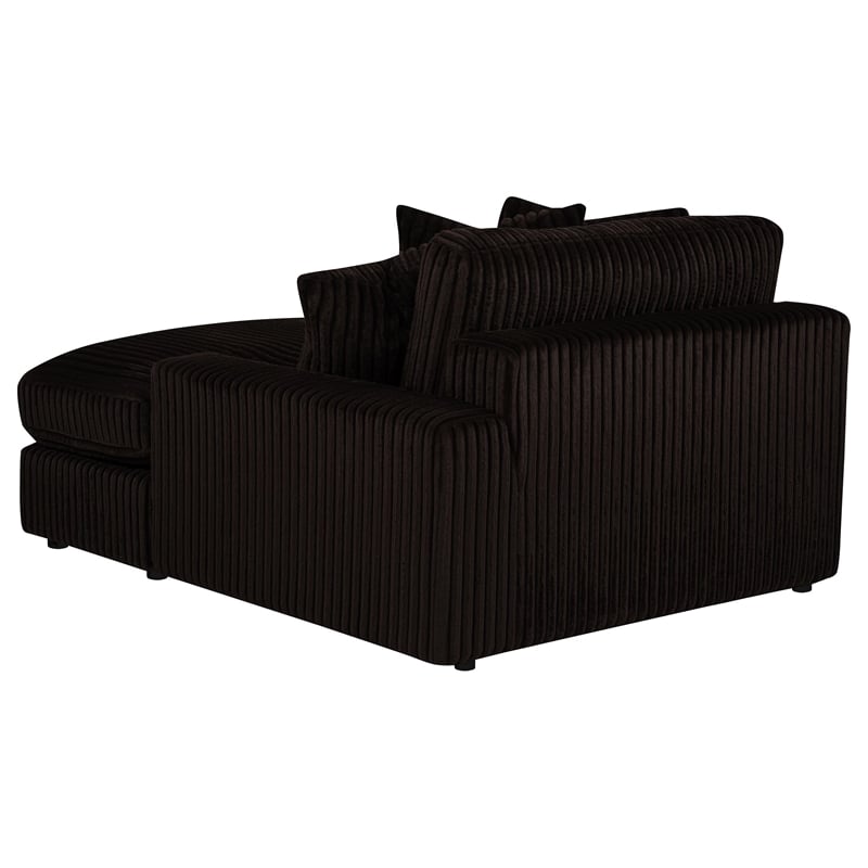Coaster Blaine Fabric Upholstered Reversible Chaise Sectional Sofa in Chocolate
