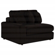 Coaster Blaine Fabric Upholstered Reversible Chaise Sectional Sofa in Chocolate