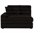 Coaster Blaine Fabric Upholstered Reversible Chaise Sectional Sofa in Chocolate