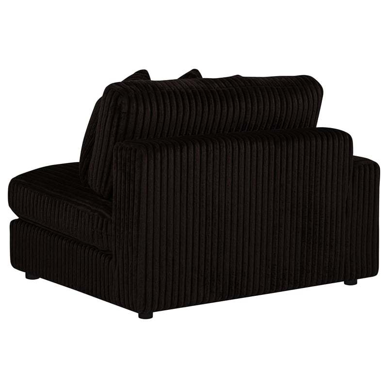 Coaster Blaine Fabric Upholstered Reversible Chaise Sectional Sofa in Chocolate
