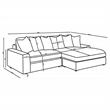 Coaster Blaine Fabric Upholstered Reversible Chaise Sectional Sofa in Chocolate