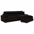 Coaster Blaine Fabric Upholstered Reversible Chaise Sectional Sofa in Chocolate