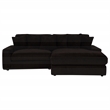 Coaster Blaine Fabric Upholstered Reversible Chaise Sectional Sofa in Chocolate