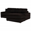 Coaster Blaine Fabric Upholstered Reversible Chaise Sectional Sofa in Chocolate
