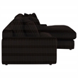 Coaster Blaine Fabric Upholstered Reversible Chaise Sectional Sofa in Chocolate