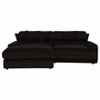 Coaster Blaine Fabric Upholstered Reversible Chaise Sectional Sofa in Chocolate